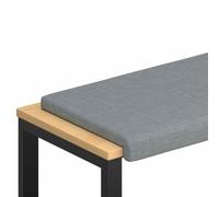vidaXL Cojín de Banco Tela Gris Claro Profundidad 35 cm, Cojín Moderno en Forma de L para Pasillo, Sala de Estar, fácil de Limpiar, cómodo y Antideslizante
