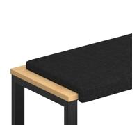 vidaXL Cojín de Banco Tela Negro Profundidad 35 cm, Cojín Moderno en Forma de L para Pasillo, Sala de Estar, fácil de Limpiar, cómodo y Antideslizante