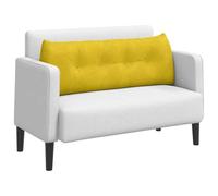 vidaXL Cojín de Espalda Amarillo 140 x 24 x 50 cm Terciopelo, Cojín de Respaldo de Terciopelo Moderno con Funda Removible, Textil Decorativo, Accesorio Hogareño Esponjoso