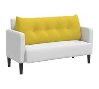 vidaXL Cojín de Espalda Amarillo Claro 120 x 24 x 50 cm Tela, Sala de Estar Elegante, Almohada Funcional, cojín cómodo, Fundas Removibles, Soporte Interior, Accesorio Textil Decorativo