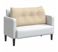 vidaXL Cojín de Espalda Crema 100 x 24 x 50 cm Tela, Sala de Estar Elegante, Almohada Funcional, cojín cómodo, Fundas Removibles, Soporte Interior, Accesorio Textil Decorativo