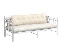 vidaXL Cojín de Espalda Crema 180 x 50 cm Tela de Pana, Sala de Estar, Moderno, cojín Rectangular, cojín Suave al Tacto, Fundas Que se quitan, cojín Decorativo