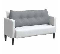 vidaXL Cojín de Espalda Gris Claro 120 x 24 x 50 cm Tela, Sala de Estar Elegante, Almohada Funcional, cojín cómodo, Fundas Removibles, Soporte Interior, Accesorio Textil Decorativo
