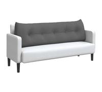 vidaXL Cojín de Espalda Gris Oscuro 160 x 24 x 50 cm Tela, Sala de Estar Elegante, Almohada Funcional, cojín cómodo, Fundas Removibles, Soporte Interior, Accesorio Textil Decorativo