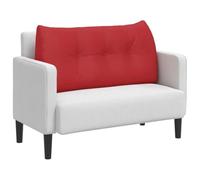 vidaXL Cojín de Espalda Rojo 100 x 24 x 50 cm Tela, Sala de Estar Elegante, Almohada Funcional, cojín cómodo, Fundas Removibles, Soporte Interior, Accesorio Textil Decorativo