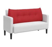 vidaXL Cojín de Espalda Rojo 120 x 24 x 50 cm Tela, Sala de Estar Elegante, Almohada Funcional, cojín cómodo, Fundas Removibles, Soporte Interior, Accesorio Textil Decorativo