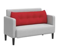 vidaXL Cojín de Espalda Rojo 140 x 24 x 50 cm Tela, Sala de Estar Elegante, Almohada Funcional, cojín cómodo, Fundas Removibles, Soporte Interior, Accesorio Textil Decorativo