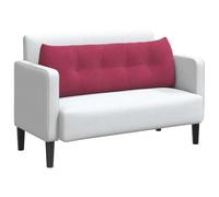 vidaXL Cojín de Espalda Rojo Vino 140 x 24 x 50 cm Terciopelo, Cojín de Respaldo de Terciopelo Moderno con Funda Removible, Textil Decorativo, Accesorio Hogareño Esponjoso