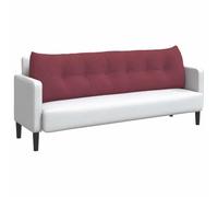 vidaXL Cojín de Espalda Rojo Vino 180 x 24 x 50 cm Tela, Sala de Estar Elegante, Almohada Funcional, cojín cómodo, Fundas Removibles, Soporte Interior, Accesorio Textil Decorativo