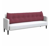 vidaXL Cojín de Espalda Rojo Vino 200 x 24 x 50 cm Tela, Sala de Estar Elegante, Almohada Funcional, cojín cómodo, Fundas Removibles, Soporte Interior, Accesorio Textil Decorativo