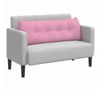 vidaXL Cojín de Espalda Rosa 140 x 24 x 50 cm Tela, Sala de Estar Elegante, Almohada Funcional, cojín cómodo, Fundas Removibles, Soporte Interior, Accesorio Textil Decorativo