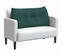 vidaXL Cojín de Espalda Verde Oscuro 100 x 24 x 50 cm Tela, Sala de Estar Elegante, Almohada Funcional, cojín cómodo, Fundas Removibles, Soporte Interior, Accesorio Textil Decorativo