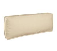 vidaXL Cojín de Paleta para Respaldo Beige de 120 x 40 x 12 cm, removible, Lavable, de algodón. Ideal para sofás cómodos, Uso en Interior y Exterior, jardín, Asientos, Muebles ergonómicos, Patio, TER