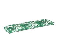 vidaXL Cojín Rectangular con Patrón de Hojas Algodón y Poliéster Duradero | Resistente al Desvanecimiento | Ideal para Decoración de Sala de Estar, Balcón y Patio | Floral Verde Tropical | Accesorio