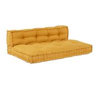 Juego de Cojines Rectangulares Modernos de Algodón vidaXL de 2 Amarillo Tacto Suave Decorativos para Sala y Habitación