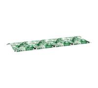 vidaXL Cojín para Banco de jardín con patrón de Hojas de 150 x 50 x 4 cm. Es Ligero, Resistente al Agua y Tiene un Tejido Que Respira. Es Rectangular, Usar Tanto Dentro como Fuera de c