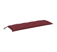 vidaXL Cojín para Banco de jardín Tela Rojo Tinto Melange 150x50x7 cm, cojín, cojín de Banco, cojín de Asiento, cojín de Exterior, cojín de Banco