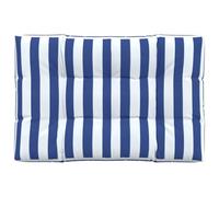 vidaXL Cojín para palés Tela a Rayas Azul y Blanco 120x80x12 cm, cojín, cojín de sofá, cojín de Silla, cojín de Exterior, cojín de Respaldo