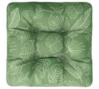 vidaXL Cojín para palés Tela Estampado de Hojas 50x50x12 cm, cojín, cojín de sofá, cojín de Silla, cojín de Exterior, cojín de Respaldo