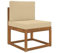 vidaXL Cojín para sofá de Exterior 2 pcs Beige Poliéster, Cojín Moderno de Espuma para Exteriores, Resistente a la decoloración, para un Asiento cómodo y Decorativo