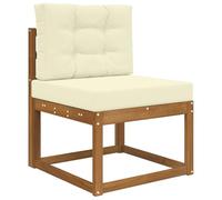 vidaXL Cojín para sofá de Exterior 2 pcs Crema Poliéster, Cojín Moderno de Espuma para Exteriores, Resistente a la decoloración, para un Asiento cómodo y Decorativo