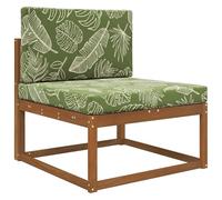 vidaXL Cojín para sofá de Exterior 2 pcs Diseño de Hojas Poliéster, Cojín Moderno de Espuma para Exteriores, Resistente a la decoloración, para un Asiento cómodo y Decorativo