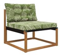 vidaXL Cojín para sofá de Exterior 2 pcs Diseño de Hojas Poliéster, Cojín Moderno de Espuma para Exteriores, Resistente a la decoloración, para un Asiento cómodo y Decorativo