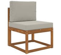 vidaXL Cojín para sofá de Exterior 2 pcs Gris Poliéster, Cojín Sofá Moderno Exterior, Espuma Resistente, Poliéster Que No Se Desvanece, Asiento Decorativo para el Hogar