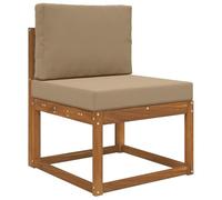 vidaXL Cojín para sofá de Exterior 2 pcs Taupé Poliéster, Cojín Moderno de Espuma para Exteriores, Resistente a la decoloración, para un Asiento cómodo y Decorativo