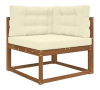 vidaXL Cojín para sofá de Exterior 3 pcs Crema Poliéster, Cojín Moderno de Espuma para Exteriores, Resistente a la decoloración, para un Asiento cómodo y Decorativo