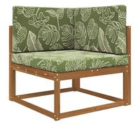 vidaXL Cojín para sofá de Exterior 3 pcs Diseño de Hojas Poliéster, Cojín Moderno de Espuma para Exteriores, Resistente a la decoloración, para un Asiento cómodo y Decorativo
