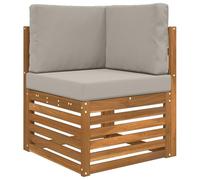 vidaXL Cojín para sofá de Exterior 3 pcs Gris Poliéster, Cojín Sofá Moderno Exterior, Espuma Resistente, Poliéster Que No Se Desvanece, Asiento Decorativo para el Hogar