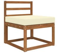 vidaXL Cojín para sofá de Exterior Crema 60 x 60 x 8 cm Poliéster, Cojín Sofá Moderno Exterior, Espuma Resistente, Poliéster Que No Se Desvanece, Asiento Decorativo para el Hogar