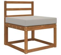 vidaXL Cojín para sofá de Exterior Gris 60 x 60 x 8 cm Poliéster, Cojín Sofá Moderno Exterior, Espuma Resistente, Poliéster Que No Se Desvanece, Asiento Decorativo para el Hogar