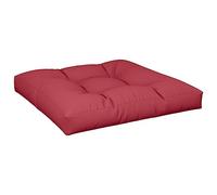vidaXL Cojín para sofá de palets de Tela Rojo Tinto 80x80x12 cm