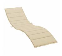 vidaXL - Cojín para Tumbona (Tejido Beige, 200 x 60 x 4 cm)