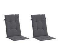 vidaXL 2X Cojines Silla Jardín Antracita Almohadón Almohadilla Acolchado Banco