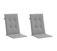 vidaXL 2X Cojines para Silla Jardín Gris Almohadón Almohadilla Acolchado Banco
