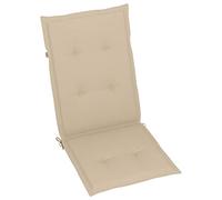 VidaXL Cojines de Silla de Jardín 4 uds Con Respaldo Alto, Asiento Exterior, Almohadas para Patio y Oficina, Tela Beige