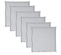 vidaXL Cojines Asiento de jardín Cuadrados 6 uds Gris Claro 45x45x2 cm, cojín para Silla de jardín, cojín para Asiento, cojín para Asiento de Exterior