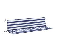 vidaXL Cojines Banco jardín 2 uds Tela a Rayas Azul Blanco 200x50x7 cm, cojín, cojín de Banco, cojín de Asiento, cojín de Exterior, cojín de Banco