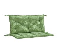 vidaXL Cojines Banco jardín 2 uds Tela Estampado de Hojas 100x50x7 cm