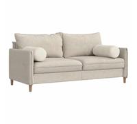 vidaXL Cojines Bolster 2 pcs Crema Ø 25 x 70 cm Tela de Pana, Sofá, Almohadas cilíndricas, Fundas Removibles, Textiles para el hogar, Cojines acogedores, decoración Elegante