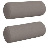vidaXL Cojines Bolster 2 pcs Taupé Ø 25 x 70 cm Tela, Cojines cilíndricos cómodos, Fundas Removibles, almohadones Decorativos, Multiusos para Sala y decoración del hogar