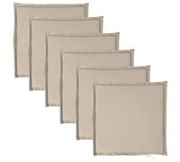 vidaXL Cojines de Asiento de jardín Cuadrados 6 uds Taupe 45x45x2 cm, cojín para Silla de jardín, cojín para Asiento, cojín para Asiento de Exterior