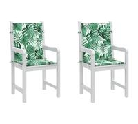 vidaXL Conjunto de Cojines para sillas de Exterior con diseño de Hojas | Tela de Oxford Resistente al Agua, Relleno de Espuma cómoda, Ideal para Asientos en el balcón y la Sala, Forma Rectangular 100