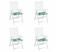 vidaXL Cojines de sillas 4 pcs Patrón de Hoja 50 x 50 x 4 cm,