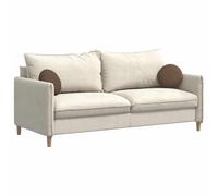 vidaXL Cojines para Asiento 2 pcs Marrón Ø30 x 13 cm Tela, Salón, Cojines Modernos para Sentarse, Fundas extraíbles, Suaves y versátiles, decoración del hogar