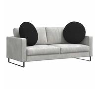 vidaXL Cojines para Asiento 2 pcs Negro Ø80 x 29 cm Tela, Salón, Cojines Modernos para Sentarse, Fundas extraíbles, Suaves y versátiles, decoración del hogar