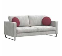 vidaXL Cojines para Asiento 2 pcs Rojo Vino Ø40 x 13 cm Tela, Salón, Cojines Modernos para Sentarse, Fundas extraíbles, Suaves y versátiles, decoración del hogar